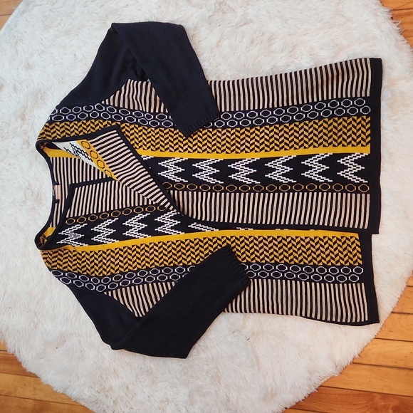 BONITA oversized, overlapping, open front multi design/colour cardigan - Picture 1 of 14